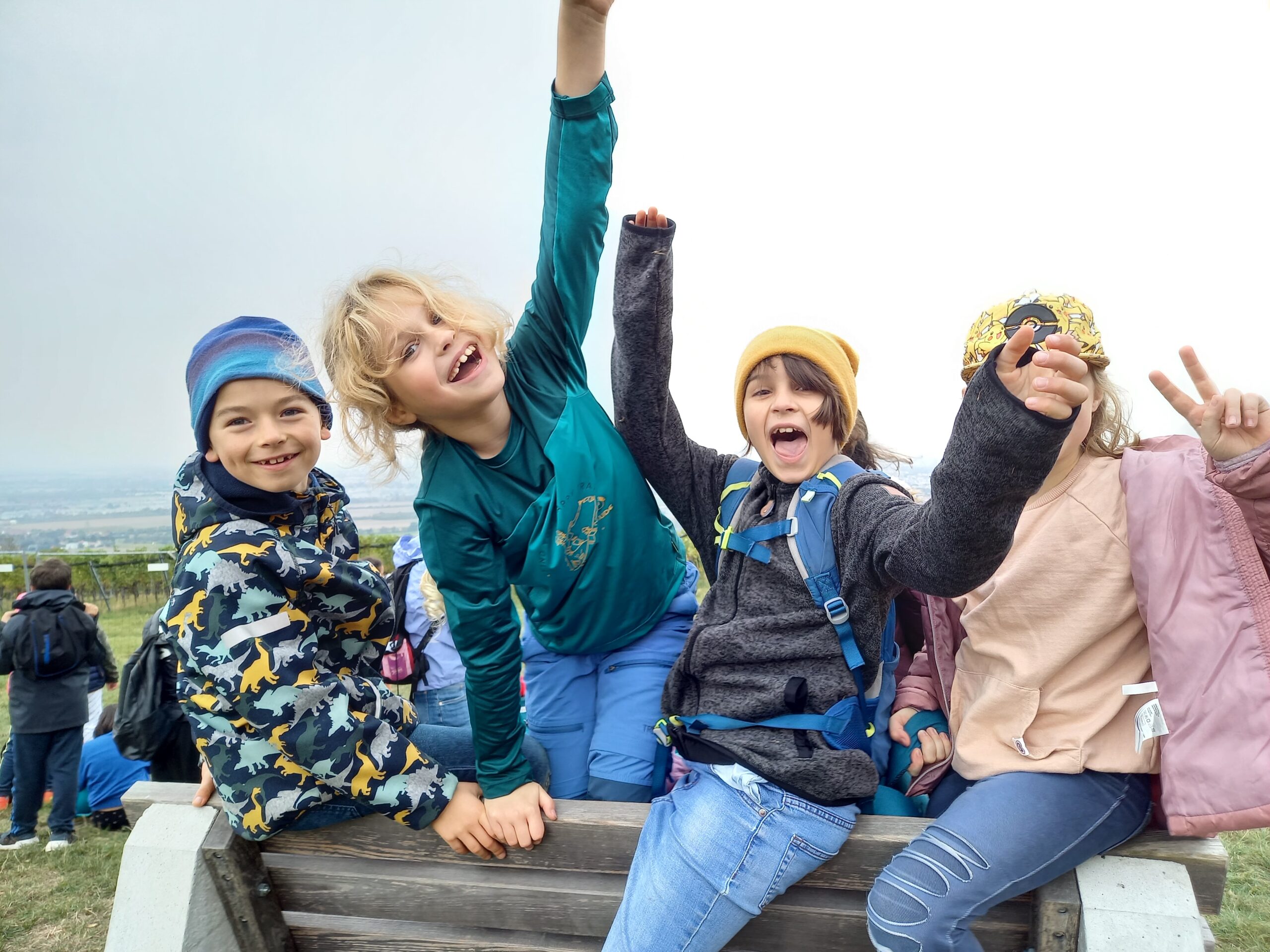 Kinder bei einer Schulausflug in Wien